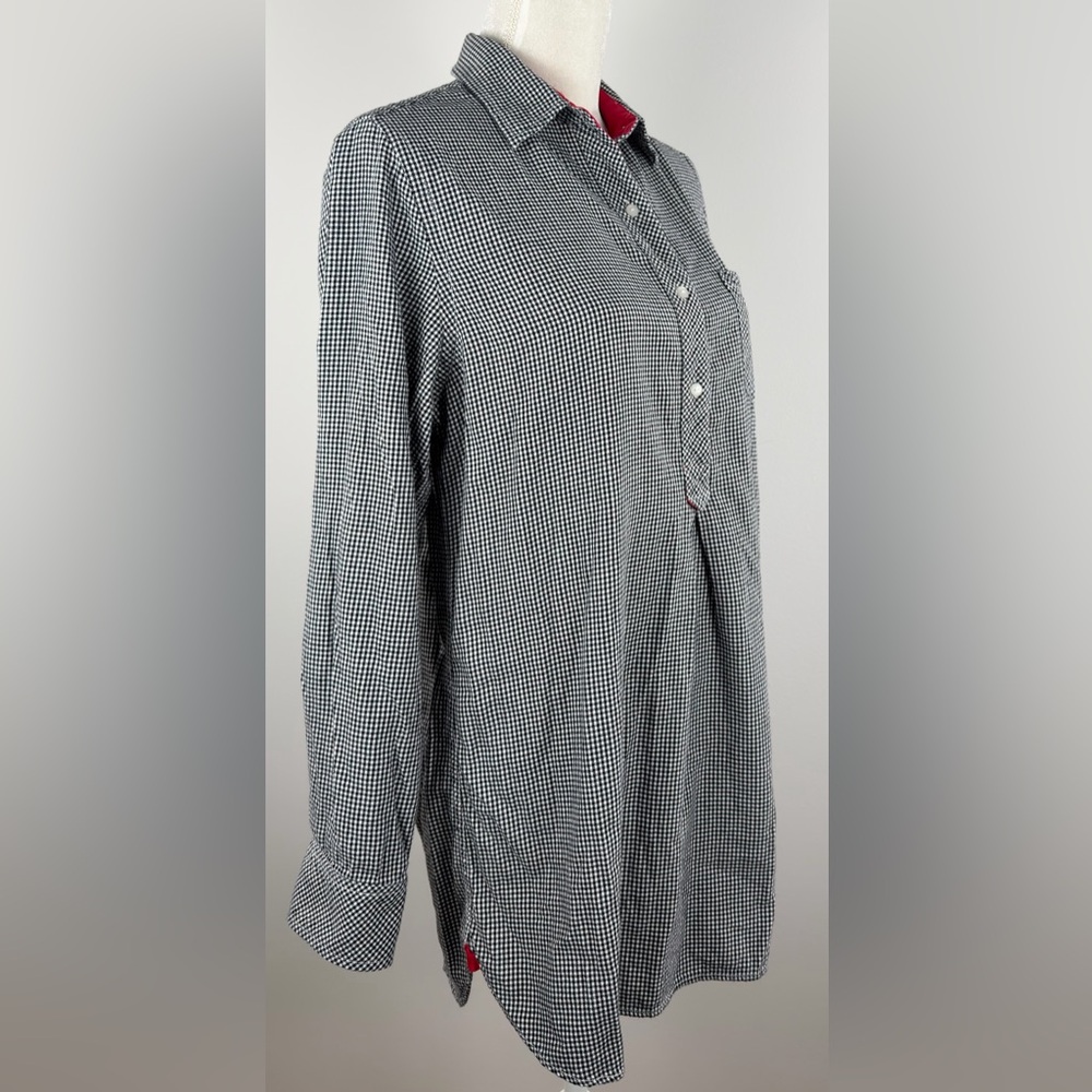 Victorias Secret Women M Nightshirt Black Gingham Flannel Pajama Gown Vintage